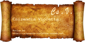 Csizmadia Violetta névjegykártya